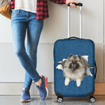 Keeshond Torn Paper Luggage Covers