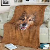 Shetland Sheepdog Face Hair Blanket