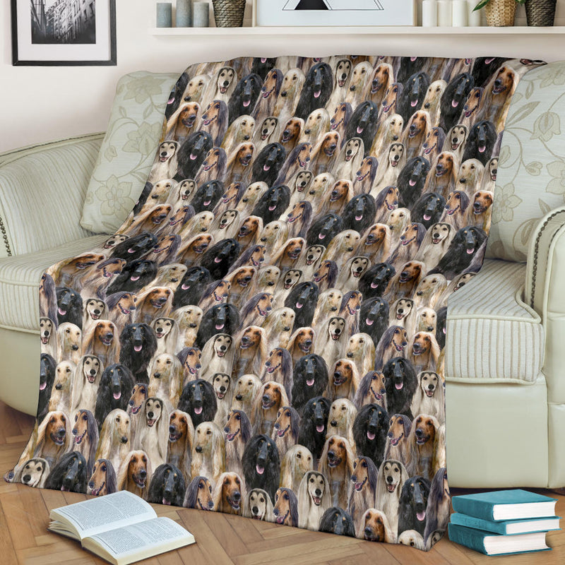 Afghan Hound Full Face Blanket