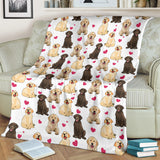 Labrador Retriever Heart Blanket