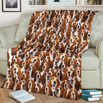 Basset Hound Full Face Blanket