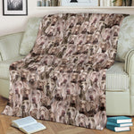 Weimaraner Full Face Blanket