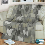 Tibetan Terrier Camo Blanket