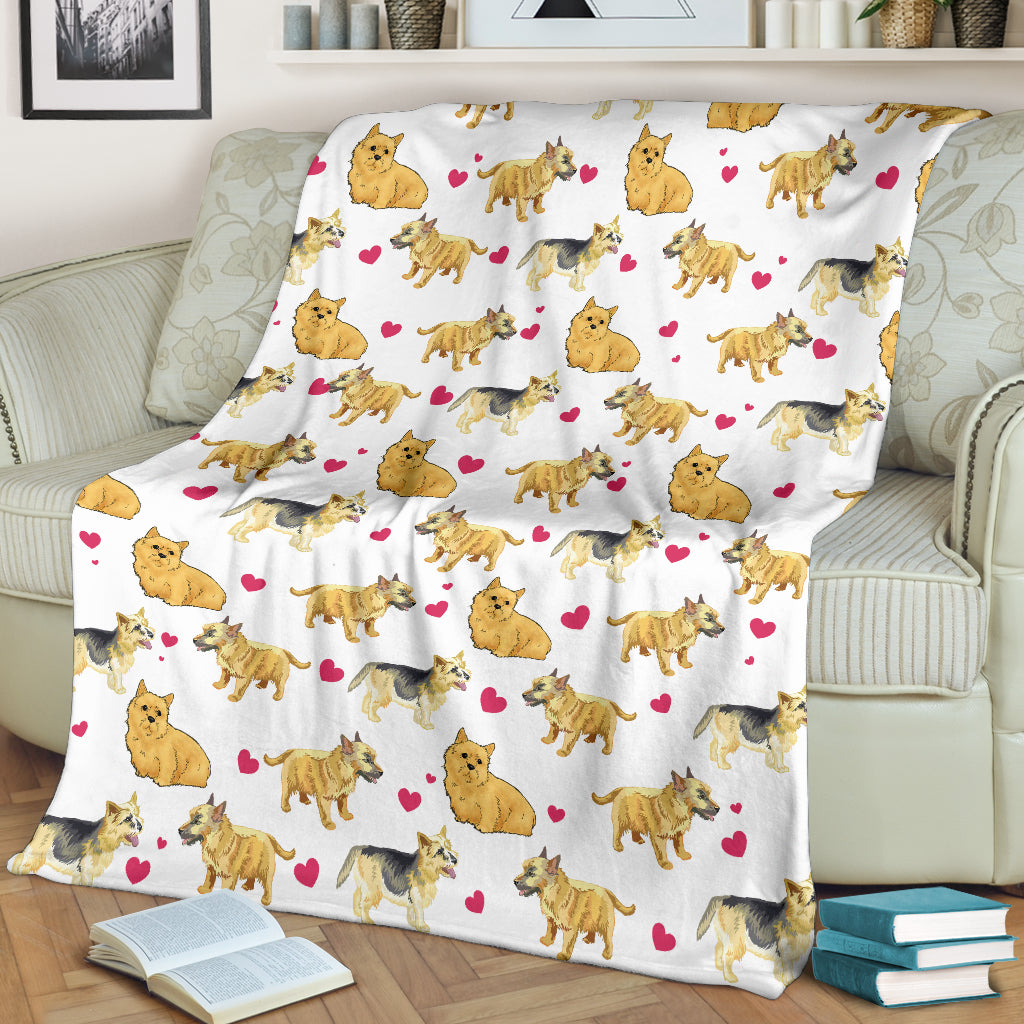 Norwich Terrier Heart Blanket