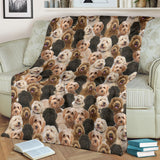 Labradoodle Full Face Blanket