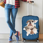 Schnauzer Torn Paper Luggage Covers