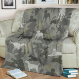 Weimaraner Camo Blanket