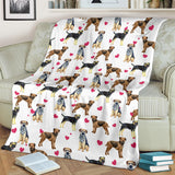 Border Terrier Heart Blanket