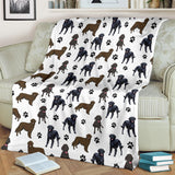 Flat Coated Retriever Paw Blanket