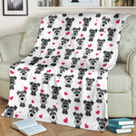 Miniature Schnauzer Heart Blanket