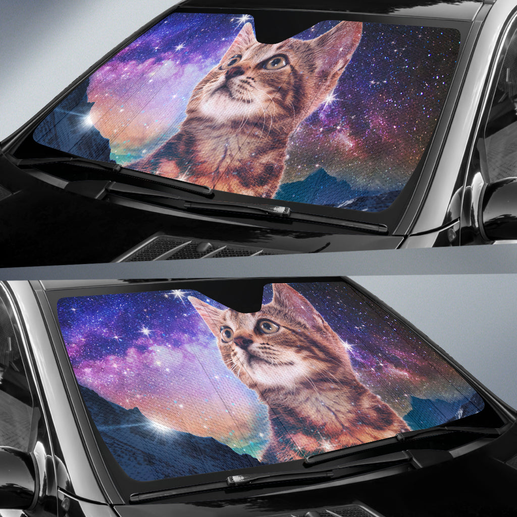 Cat Sky Night - Auto Sun Shades