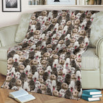 Bedlington Terrier Full Face Blanket