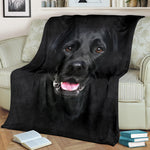 Black Lab Face Hair Blanket