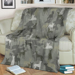 American Hairless Terrier Camo Blanket