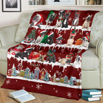 French Bulldog Snow Christmas Blanket