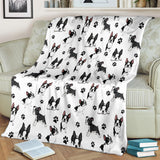 Boston Terrier Paw Blanket