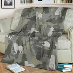 Bernese Mountain Dog Camo Blanket