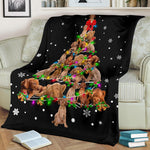 Wirehaired Vizsla Christmas Tree Blanket