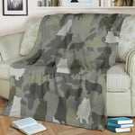 Rough Collie Camo Blanket