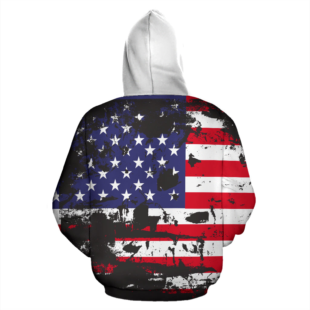 American Flag And Tags Hoodie