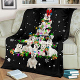 West Highland White Terrier Christmas Tree Blanket