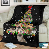 Pekingese Christmas Tree Blanket