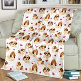 Shih Tzu Heart Blanket