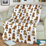 English Cocker Spaniel Paw Blanket