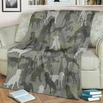 Black and Tan Coonhound Camo Blanket