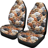 Poodle Full Face Car Seat Covers