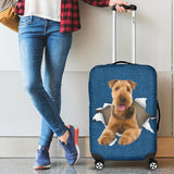 Airedale Terrier Torn Paper Luggage Covers