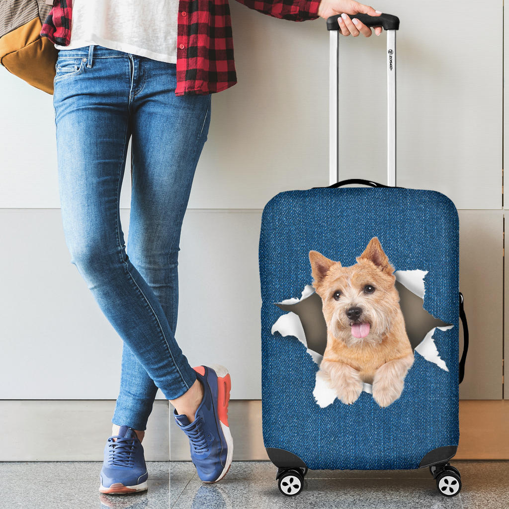 Norwich Terrier Torn Paper Luggage Covers