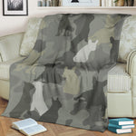 French Bulldog Camo Blanket