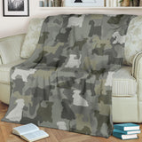 Cesky Terrier Camo Blanket