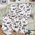 Bearded Collie Heart Blanket