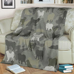 Tibetan Mastiff Camo Blanket