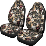 French Bulldog Full Face Car Seat Covers