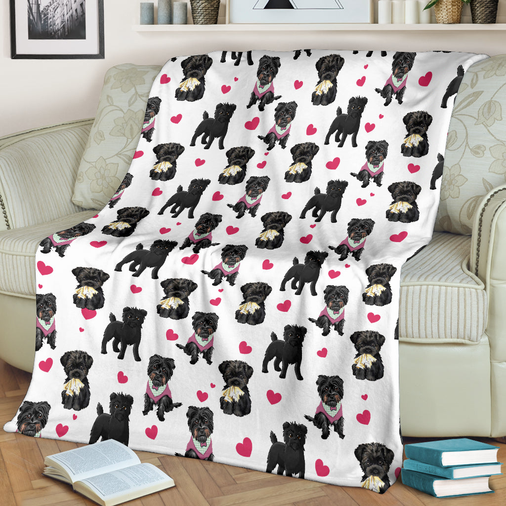 Affenpinscher Heart Blanket