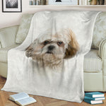 Shih Tzu Face Hair Blanket