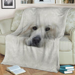 Great Pyrenees Face Hair Blanket