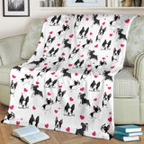 Boston Terrier Heart Blanket