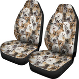 Chinese Crested Dog Full Face Car Seat Covers