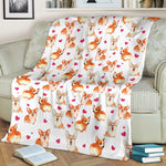 Pembroke Welsh Corgi Heart Blanket