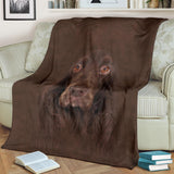 Field Spaniel Face Hair Blanket