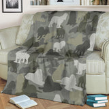 English Cocker Spaniel Camo Blanket