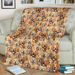 Golden Retriever Full Face Blanket