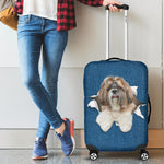 Shih Tzu Torn Paper Luggage Covers