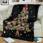 Weimaraner Christmas Tree Blanket