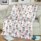 Jack Russell Terrier Heart Blanket