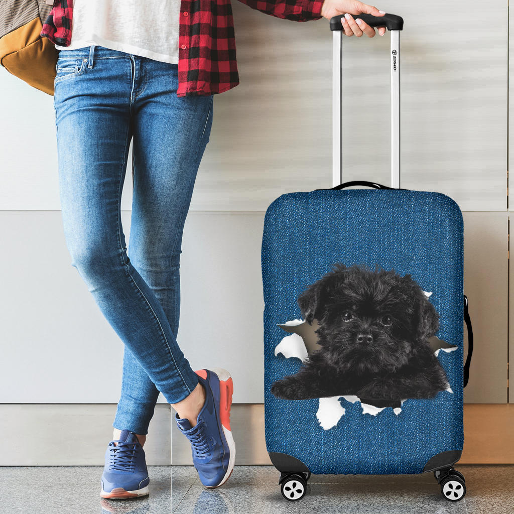 Affenpinscher Torn Paper Luggage Covers